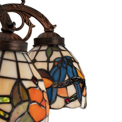Brilagi - Tiffany witrażowy przysufitowy żyrandol JUNGLE 6xE27/60W/230V śr. 60 cm