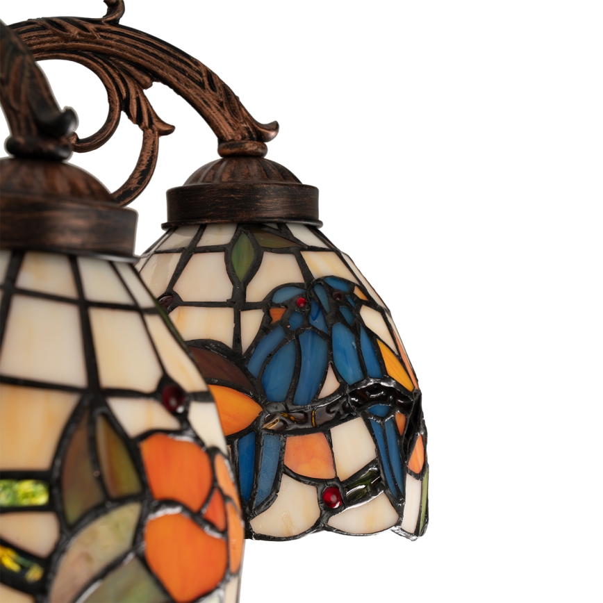 Brilagi - Tiffany witrażowy przysufitowy żyrandol JUNGLE 6xE27/60W/230V śr. 60 cm