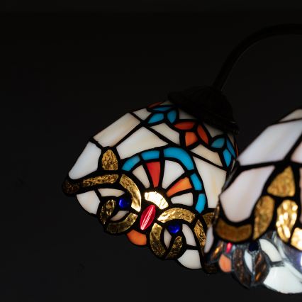 Brilagi - Tiffany witrażowy przysufitowy żyrandol MIRABELLA 5xE27/60W/230V śr. 60 cm