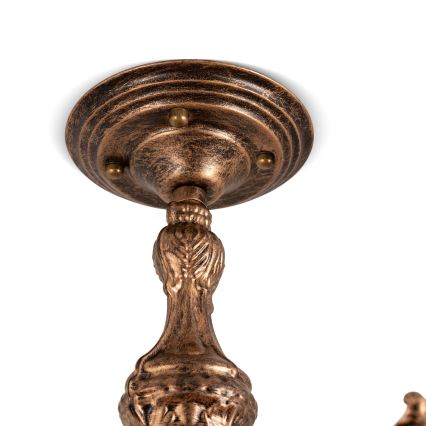Brilagi - Tiffany witrażowy przysufitowy żyrandol SIENNA 6xE27/60W/230V śr. 60 cm