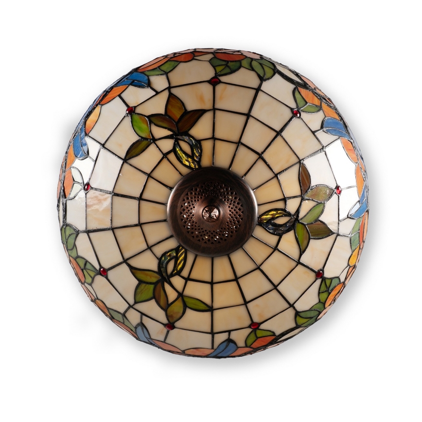 Brilagi - Tiffany witrażowy żyrandol na łańcuchu JUNGLE 3xE27/60W/230V, średnica 50 cm