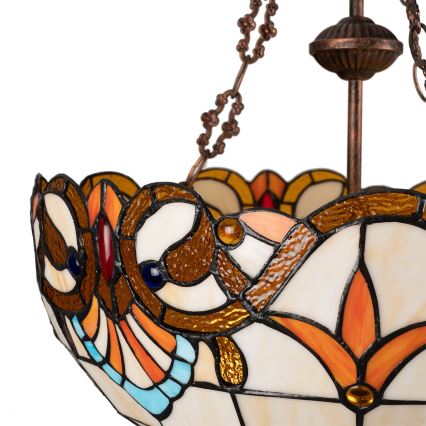 Brilagi - Tiffany witrażowy żyrandol na łańcuchu MIRABELLA 3xE27/60W/230V śr. 50 cm