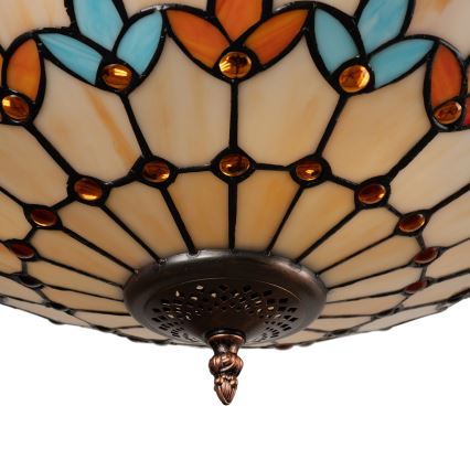 Brilagi - Tiffany witrażowy żyrandol na łańcuchu MIRABELLA 3xE27/60W/230V śr. 50 cm