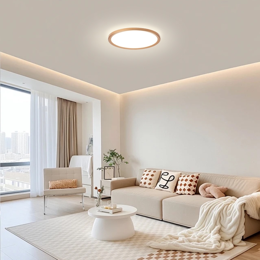 Brilagi - LED łazienkowy plafon ULTRA SLIM LED/18W/230V śr. 30 cm różowe złoto IP54