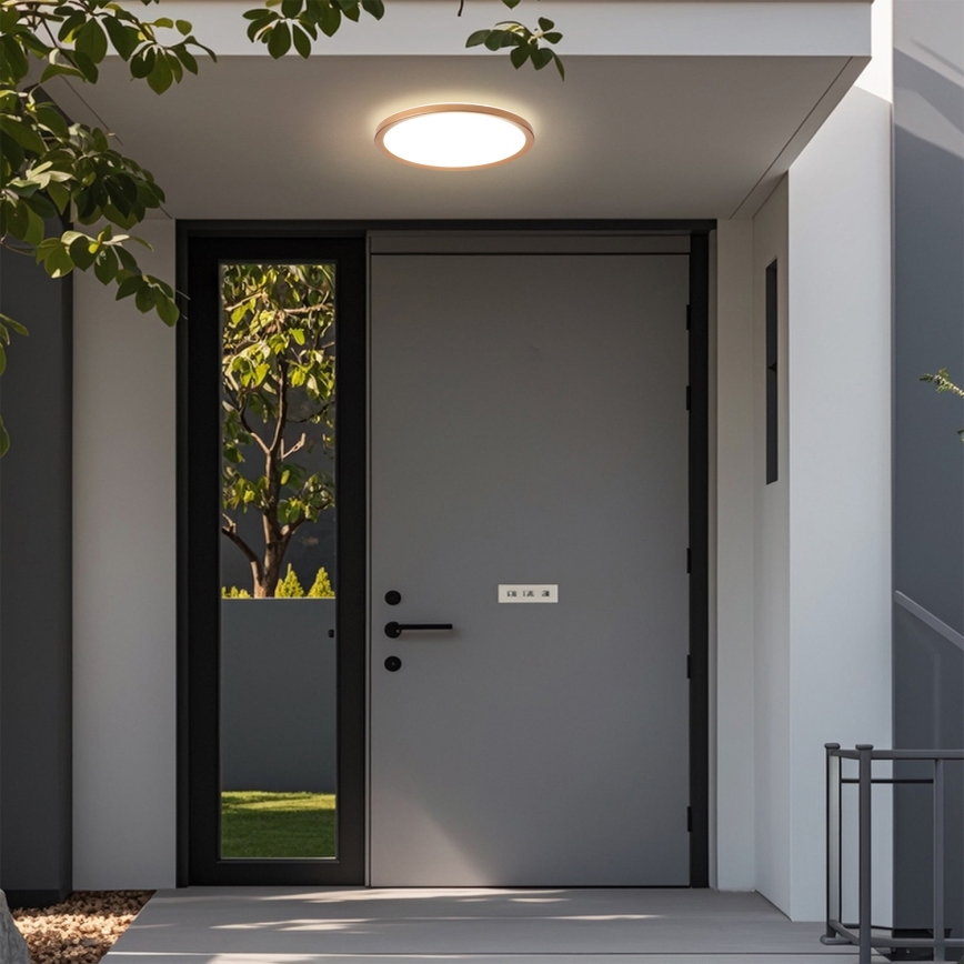 Brilagi - LED łazienkowy plafon ULTRA SLIM LED/18W/230V śr. 30 cm różowe złoto IP54