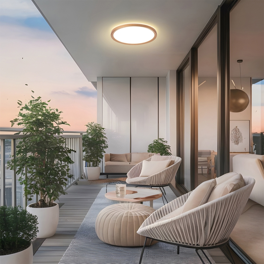 Brilagi - LED łazienkowy plafon ULTRA SLIM LED/18W/230V śr. 30 cm różowe złoto IP54