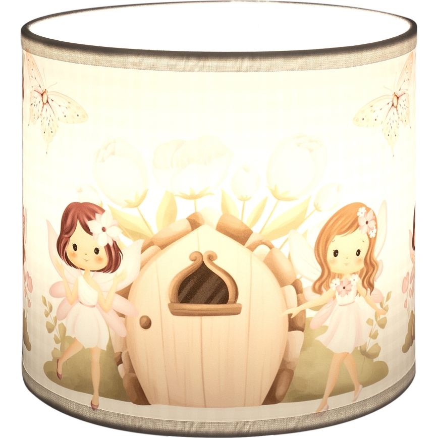 Brilagi - Uniwersalny abażur BOBO E27 śr. 15 cm biały/różowy/wróżki