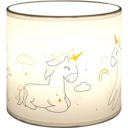 Brilagi - Uniwersalny klosz BOBO E27 śr. 15 cm biały/jednorożce