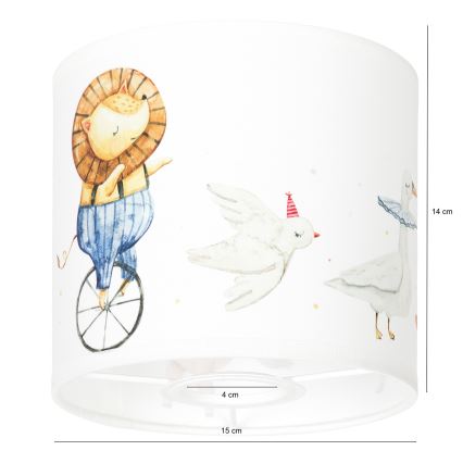 BRILAGI - Uniwersalny klosz BOBO E27 śr. 15 cm biały/zwierzątka