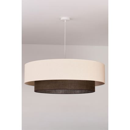 Brilagi - Wiszący żyrandol LED na lince BOHO STYLE 3xE27/15W/230V Ø 80 cm kremowy/brązowy