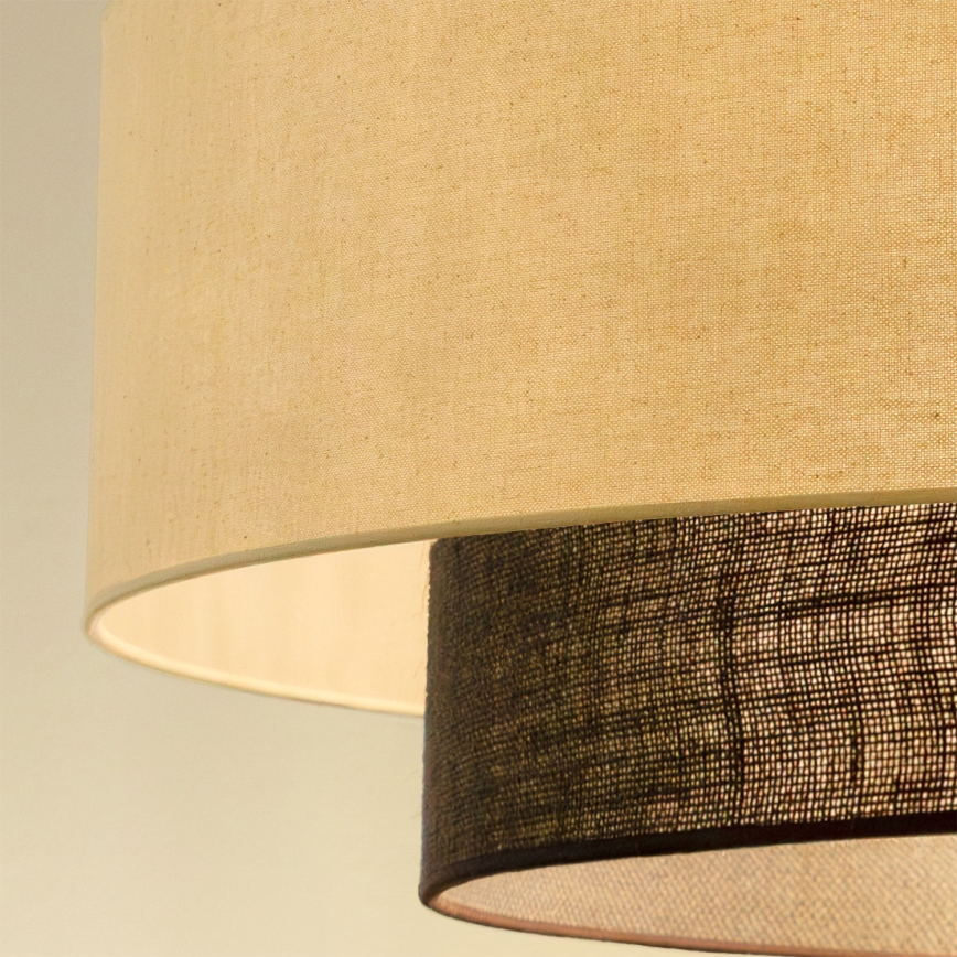 Brilagi - Wiszący żyrandol LED na lince BOHO STYLE 3xE27/15W/230V Ø 80 cm kremowy/brązowy