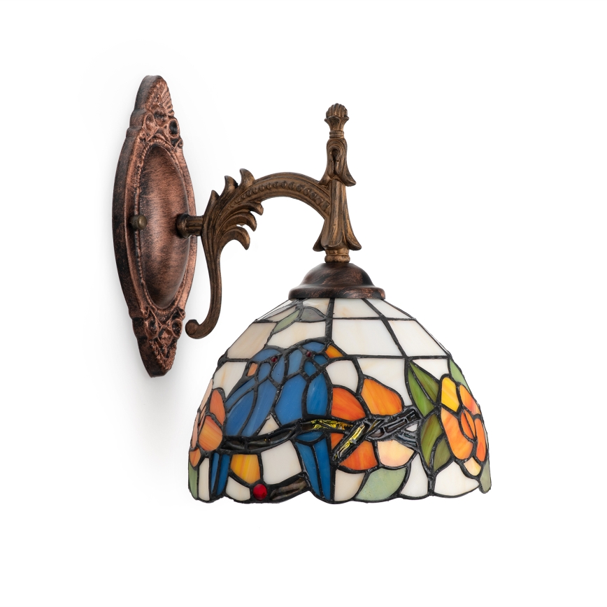 Brilagi - witrażowa lampa ścienna Tiffany JUNGLE 1xE14/40W/230V