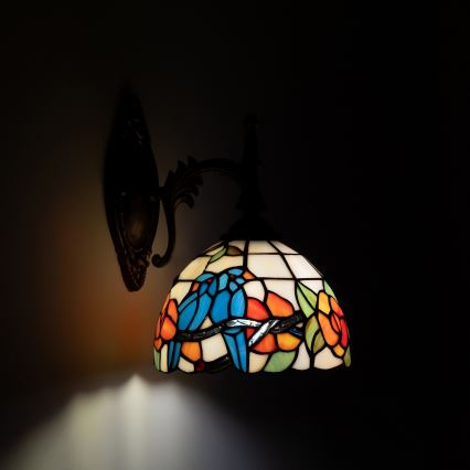 Brilagi - witrażowa lampa ścienna Tiffany JUNGLE 1xE14/40W/230V