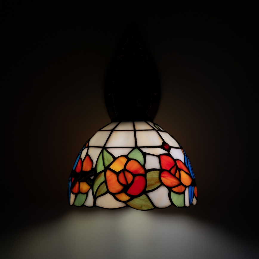 Brilagi - witrażowa lampa ścienna Tiffany JUNGLE 1xE14/40W/230V