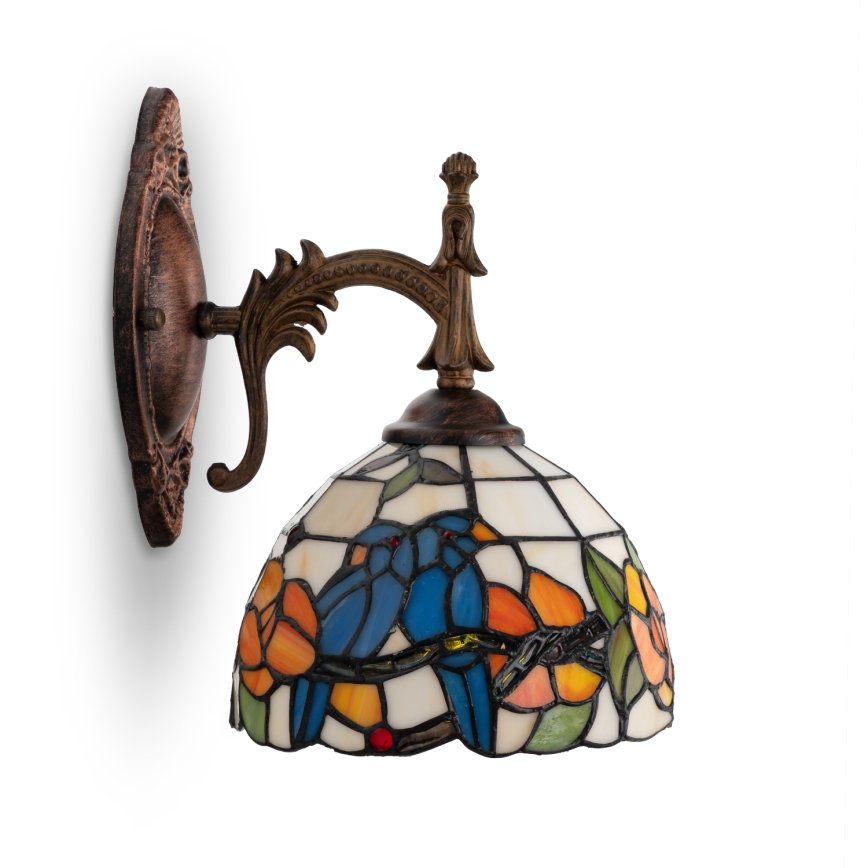 Brilagi - witrażowa lampa ścienna Tiffany JUNGLE 1xE14/40W/230V