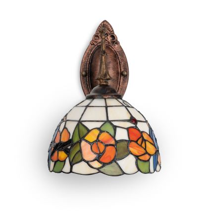 Brilagi - witrażowa lampa ścienna Tiffany JUNGLE 1xE14/40W/230V