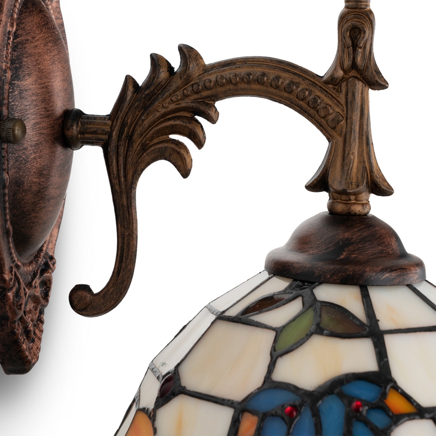 Brilagi - witrażowa lampa ścienna Tiffany JUNGLE 1xE14/40W/230V