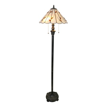 Brilagi - witrażowa lampa stojąca Tiffany FOLIA 2xE27/60W/230V