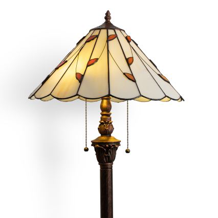 Brilagi - witrażowa lampa stojąca Tiffany FOLIA 2xE27/60W/230V