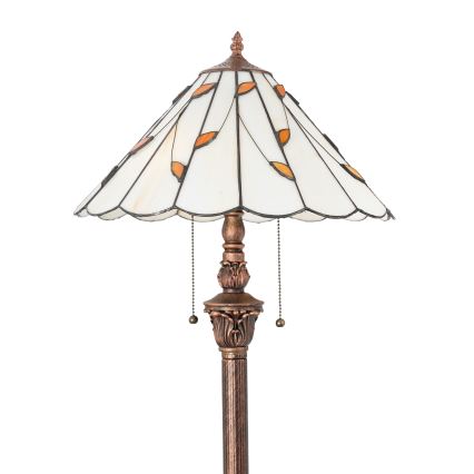 Brilagi - witrażowa lampa stojąca Tiffany FOLIA 2xE27/60W/230V