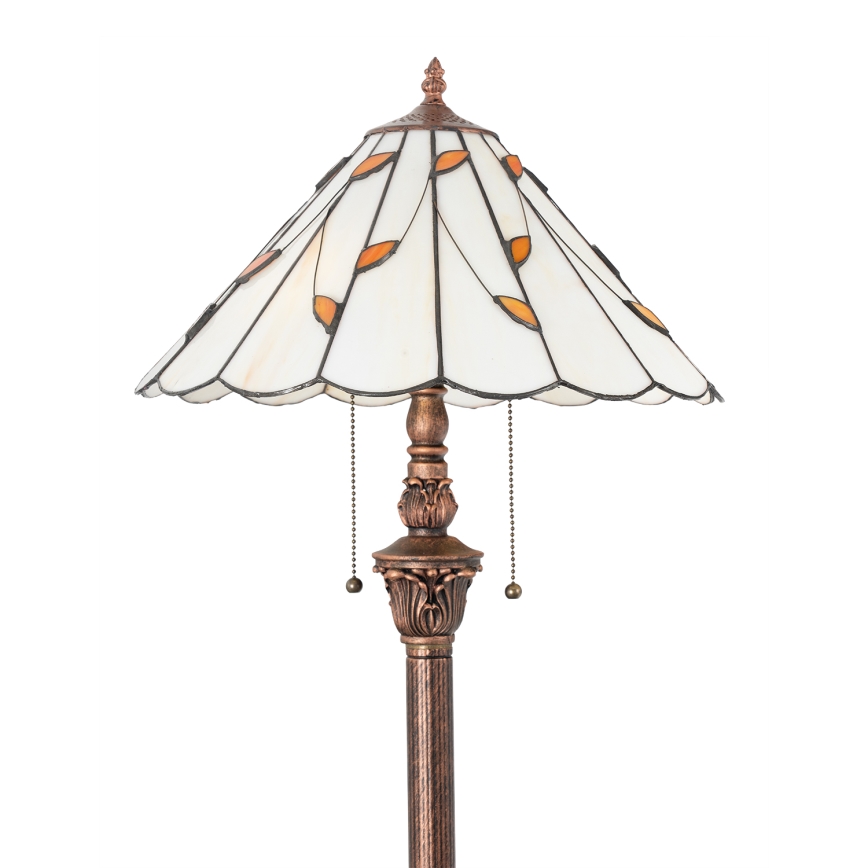 Brilagi - witrażowa lampa stojąca Tiffany FOLIA 2xE27/60W/230V
