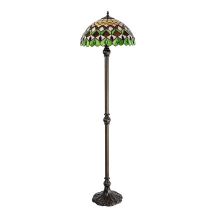 Brilagi - witrażowa lampa stojąca Tiffany MARGARET 2xE27/60W/230V