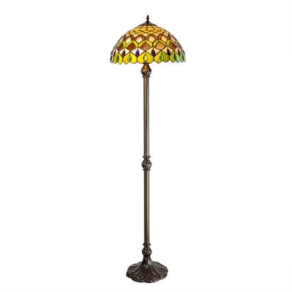 Brilagi - witrażowa lampa stojąca Tiffany MARGARET 2xE27/60W/230V