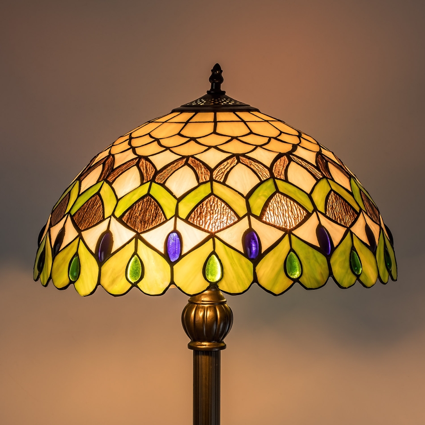 Brilagi - witrażowa lampa stojąca Tiffany MARGARET 2xE27/60W/230V