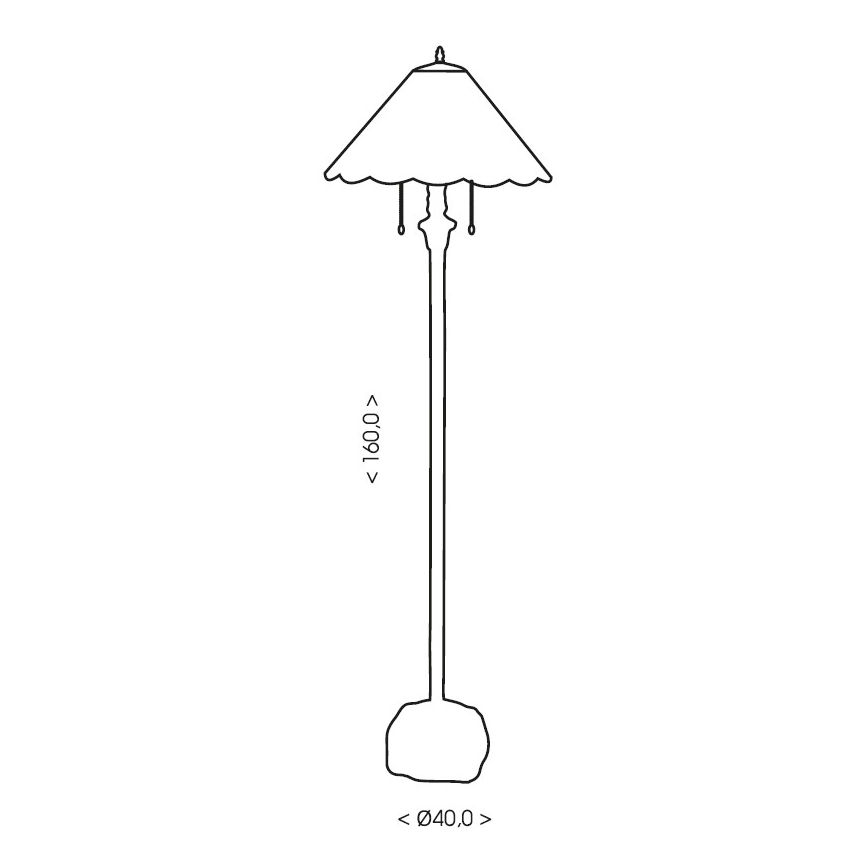 Brilagi - witrażowa lampa stojąca Tiffany SIENNA 2xE27/60W/230V