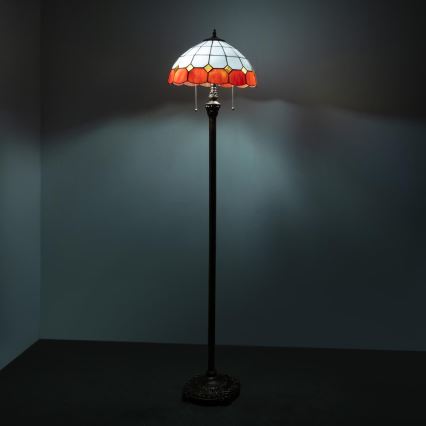 Brilagi - witrażowa lampa stojąca Tiffany SIENNA 2xE27/60W/230V