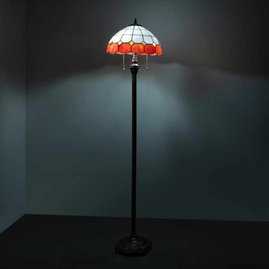 Brilagi - witrażowa lampa stojąca Tiffany SIENNA 2xE27/60W/230V