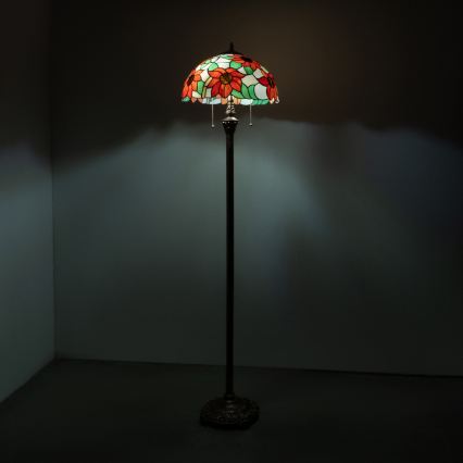 Brilagi - witrażowa lampa stojąca Tiffany SUNFLOWER 2xE27/60W/230V