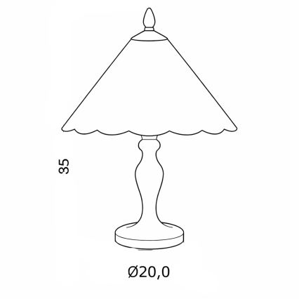 Brilagi - witrażowa lampa stołowa Tiffany FOLIA 1xE27/60W/230V