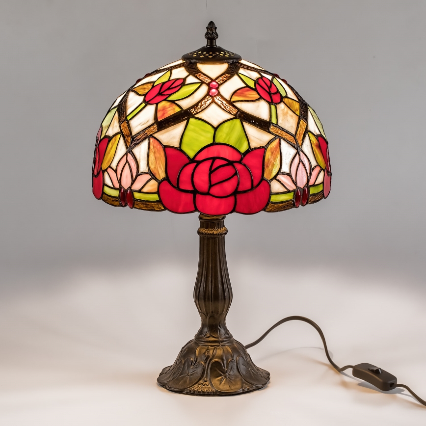 Brilagi - witrażowa lampa stołowa Tiffany GARLAN 1xE27/40W/230V