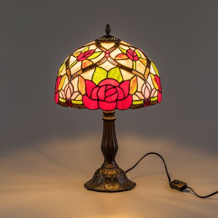 Brilagi - witrażowa lampa stołowa Tiffany GARLAN 1xE27/40W/230V