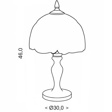 Brilagi - Witrażowa lampa stołowa Tiffany JUNGLE 1xE27/60W/230V