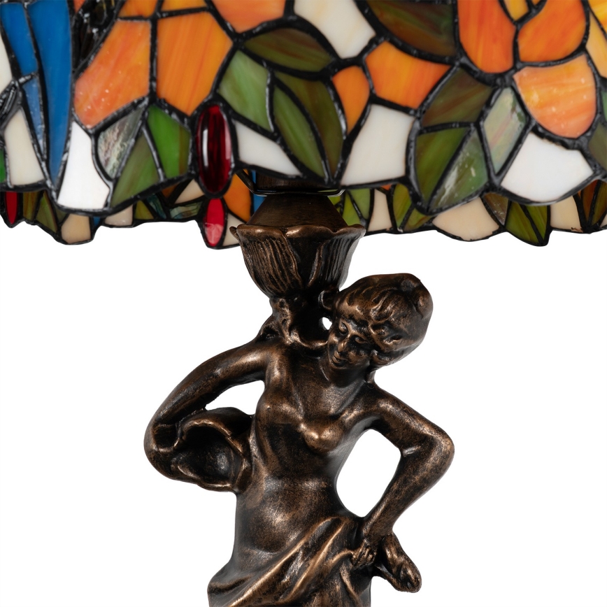 Brilagi - Witrażowa lampa stołowa Tiffany JUNGLE 1xE27/60W/230V
