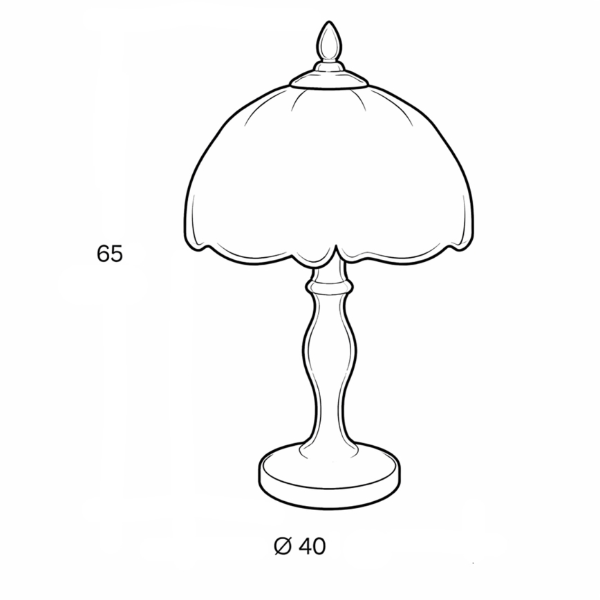 Brilagi - Witrażowa lampa stołowa Tiffany JUNGLE 1xE27/60W/230V