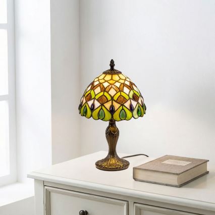 Brilagi - witrażowa lampa stołowa Tiffany MARGARET 1xE14/40W/230V