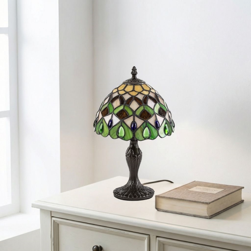 Brilagi - witrażowa lampa stołowa Tiffany MARGARET 1xE14/40W/230V