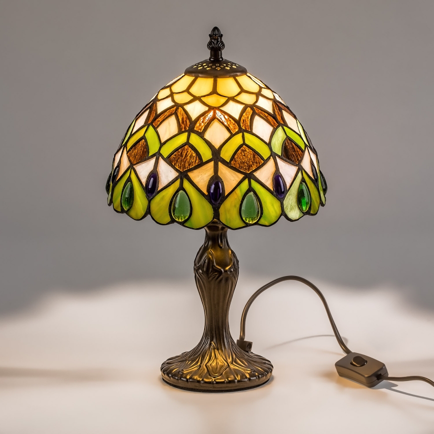 Brilagi - witrażowa lampa stołowa Tiffany MARGARET 1xE14/40W/230V