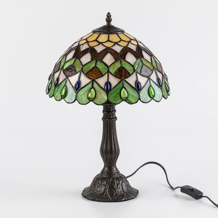 Brilagi - witrażowa lampa stołowa Tiffany MARGARET 1xE27/40W/230V