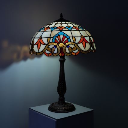 Brilagi - Witrażowa lampa stołowa Tiffany MIRABELLA 2xE27/60W/230V