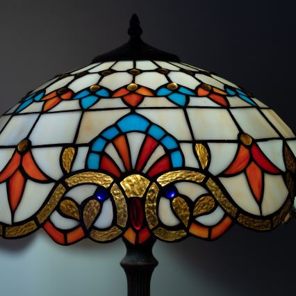 Brilagi - Witrażowa lampa stołowa Tiffany MIRABELLA 2xE27/60W/230V