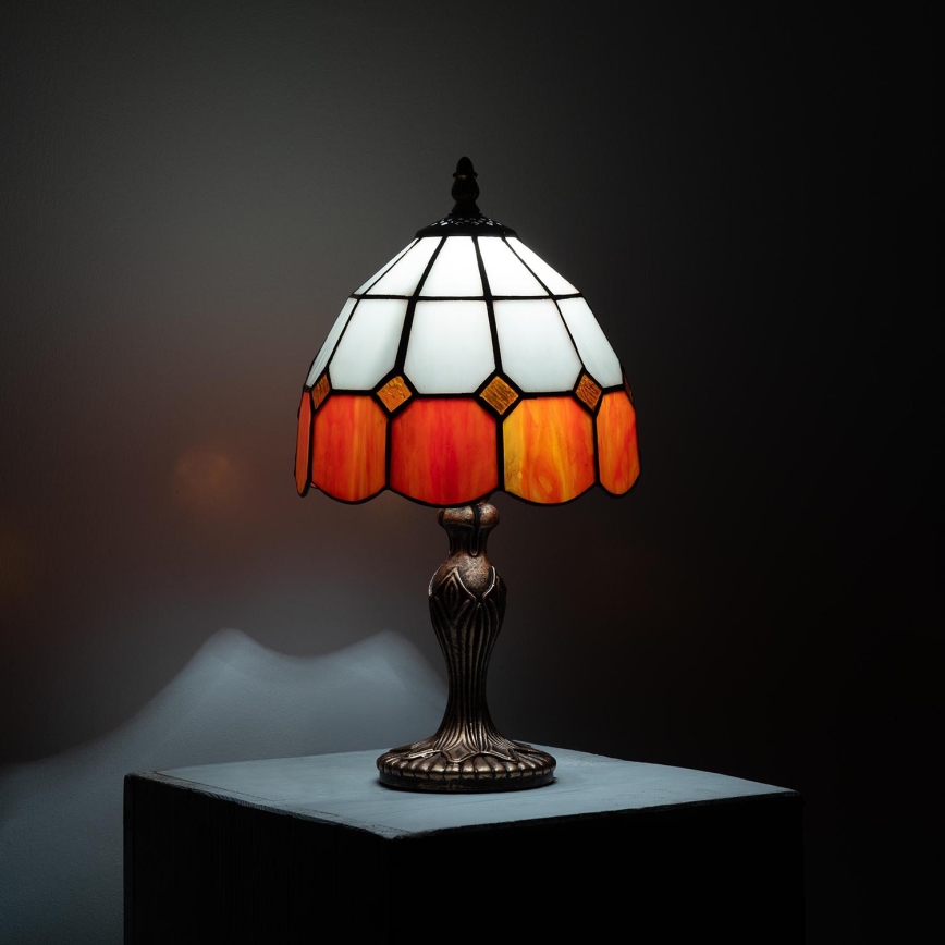 Brilagi - witrażowa lampa stołowa Tiffany SIENNA 1xE27/60W/230V