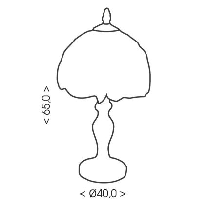 Brilagi - witrażowa lampa stołowa Tiffany SIENNA 1xE27/60W/230V