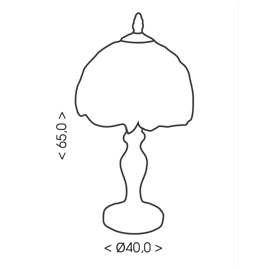 Brilagi - witrażowa lampa stołowa Tiffany SIENNA 1xE27/60W/230V