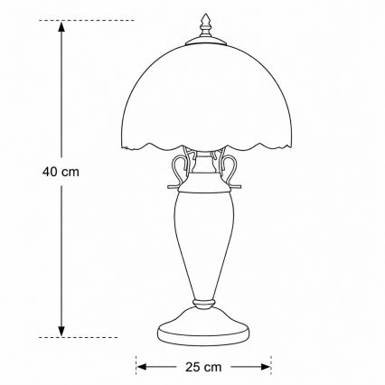 Brilagi - Witrażowa lampa stołowa Tiffany SUNFLOWER 1xE27/60W/230V + 1xE14/40W