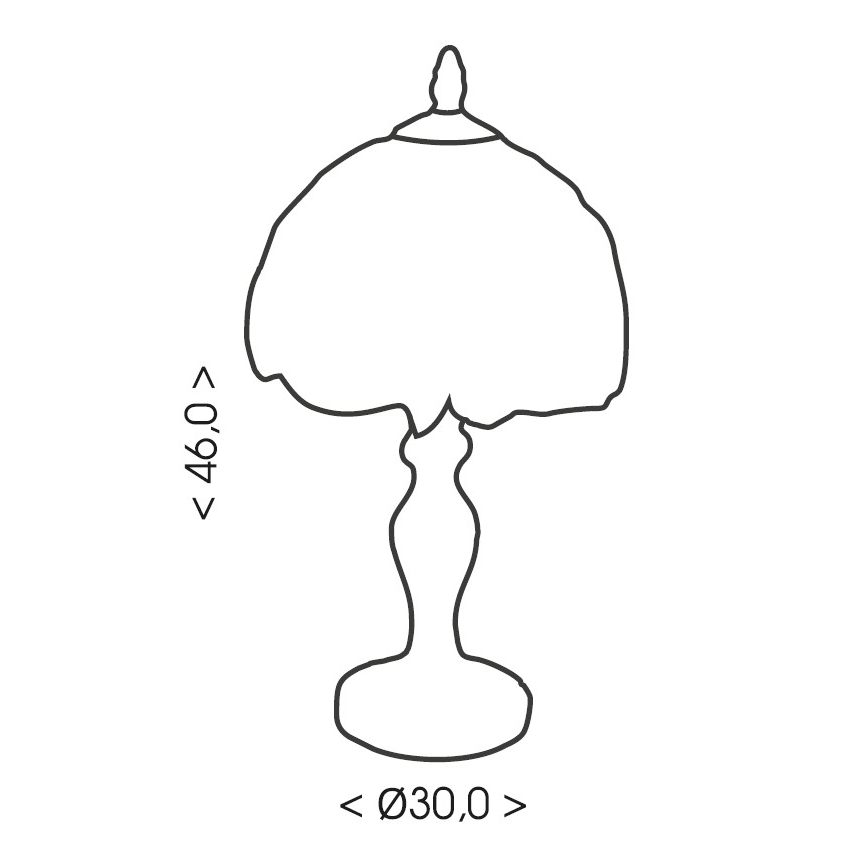 Brilagi - Witrażowa lampa stołowa Tiffany SUNFLOWER 1xE27/60W/230V