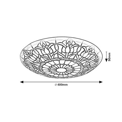 Brilagi - Witrażowa lampa sufitowa Tiffany LORAS 2xE27/60W/230V